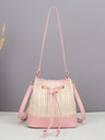 Vacation Straw Patchwork Crossbody Bag