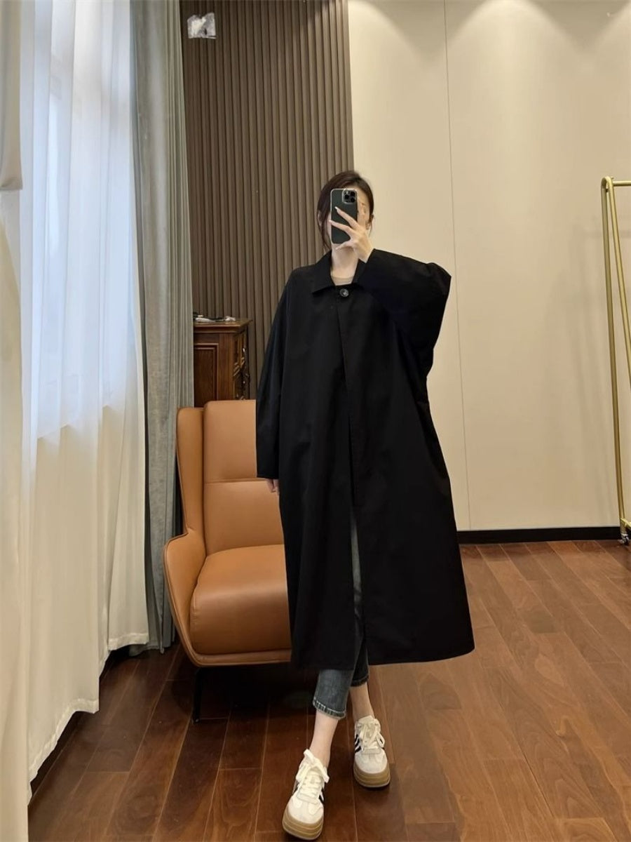 Batwing Sleeves Long Trench Coats