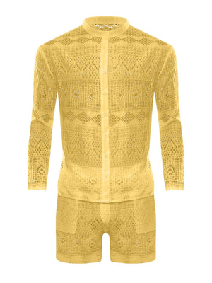 Hollow Out Vacation 2-piece Sets Set