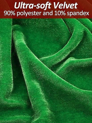 Christmas Velvet Dress Belt Striped Over-the-knee Socks Elf Hat Elf Costume Multi-piece Sets