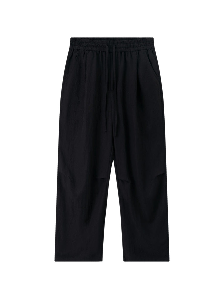 Flax Loose-fit Slimming Straight-fit Pants