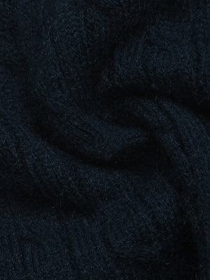 Autumn/Winter New Simple Commuter Style Knitwear Faux Two-Piece Polo Collar Cable Knit Sweater