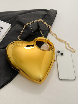 Heart-shaped Evening Shoulder Bag