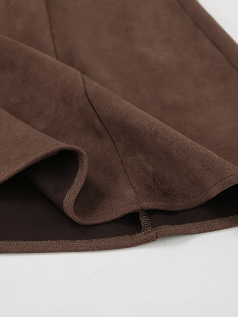 Straight zipper maxi skirt
