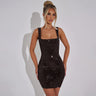 Strapless Style With Hot-fix Rhinestones Sexy Backless Sleeveless Waist Short Dress For Cocktail Party