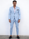 Flax Solid Color Suit Set 2-piece Sets
