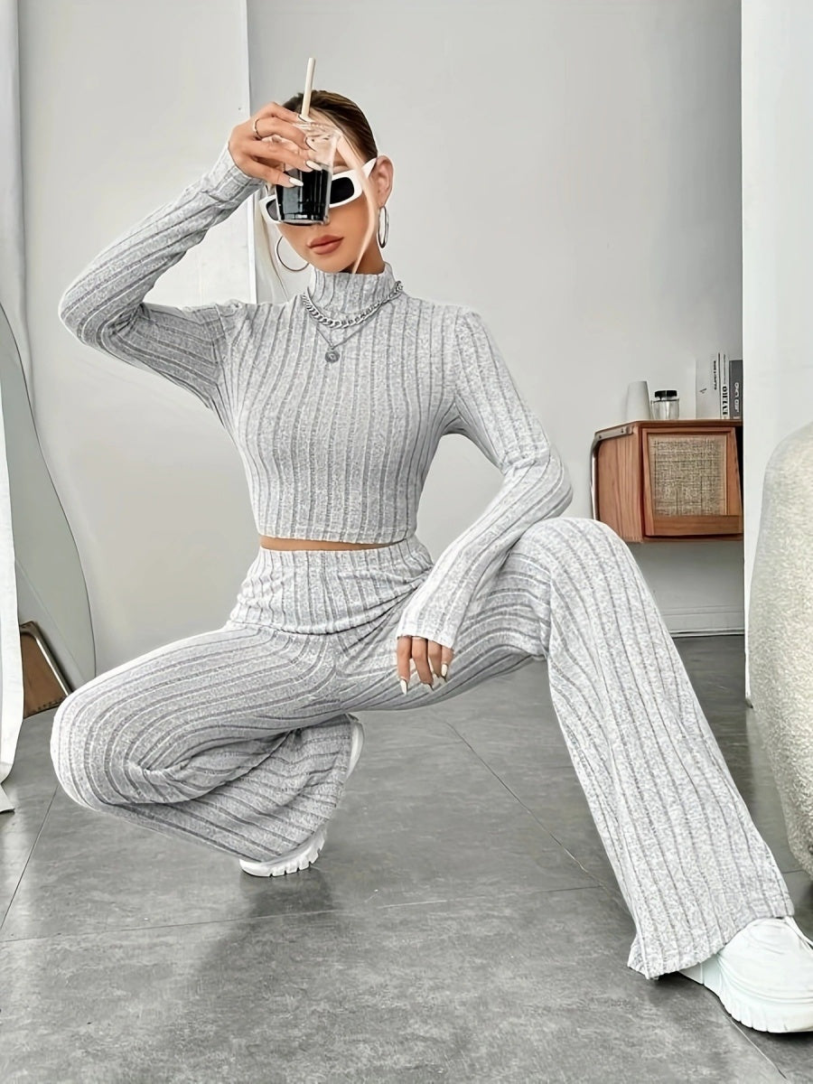 Liber Autumn Women's Solid Color 2-piece Sets
