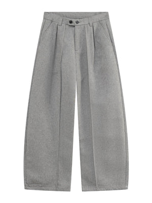 Old Money Style Double Pleat Straight-fit Dress Pants Pants