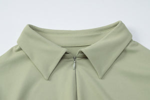 Stylish Cardigan Double Zipper Slim Fit T-Shirt