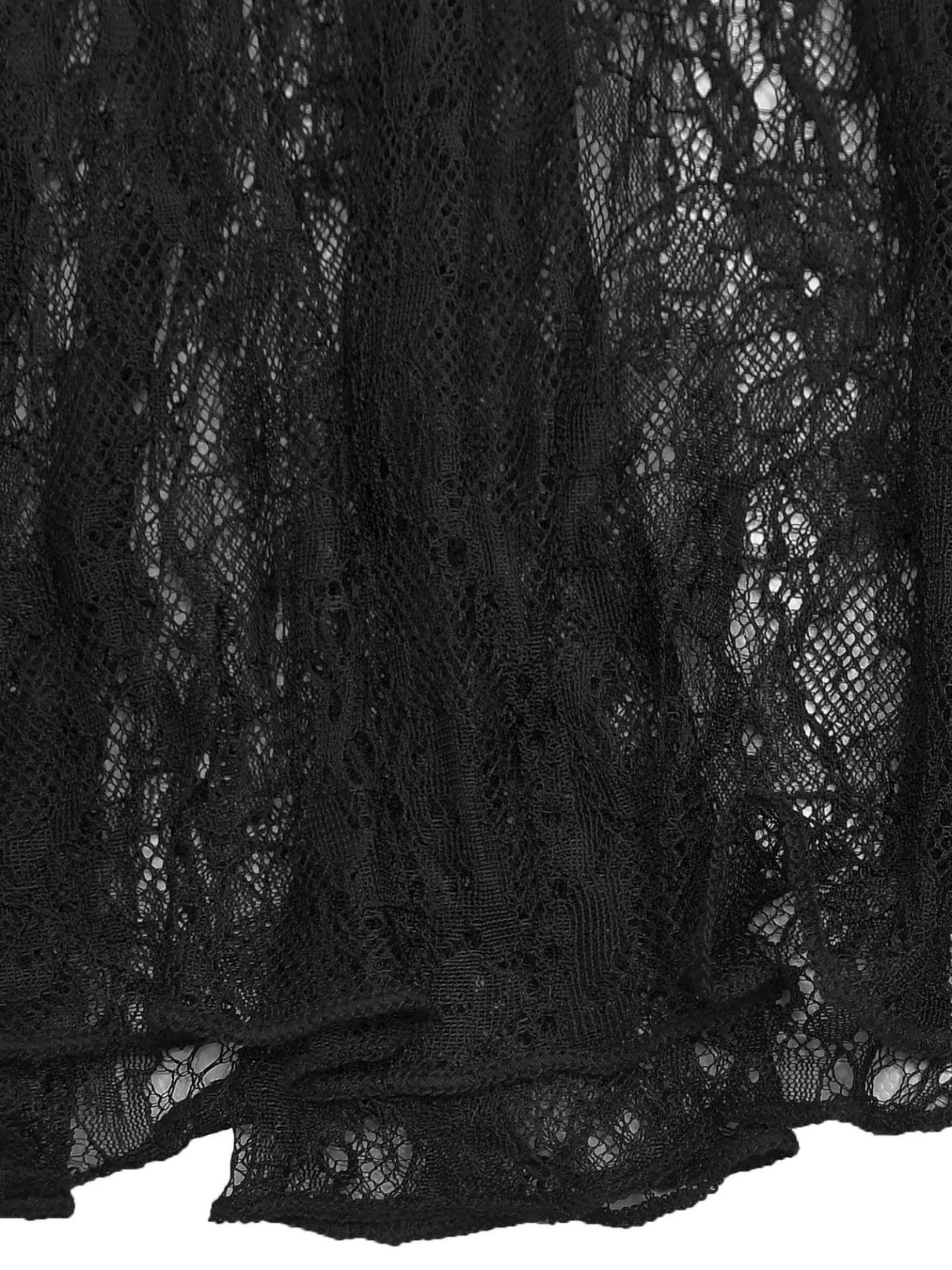 Abendkleid mit Spitzenbesatz, durchsichtiges rückenfreies Camisole, Maxikleid