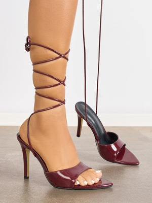 Cross-strap Stiletto Sandals