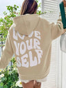 Back Letter Print Leisure Hoodies