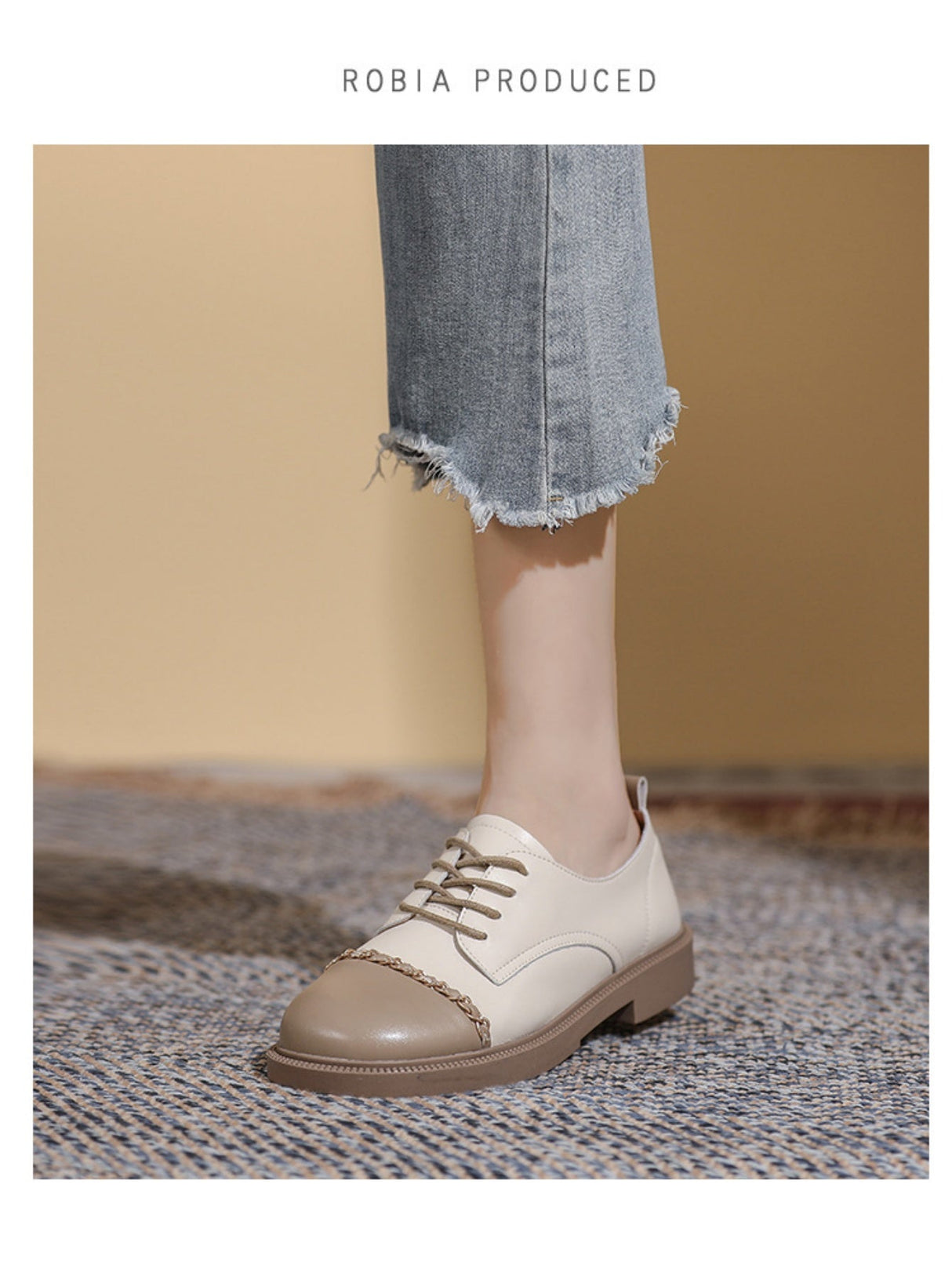 Liber Spring and autumn color-blocked women's flat shoes