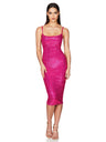 Sequined Backless Halter Dress
