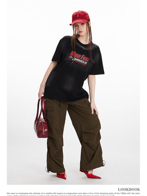 Liber Summer Women's Old Letters/Numbers/Words T-shirts