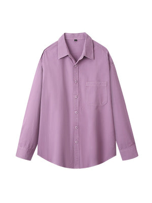 Retro Simplicity Loose-fit Shirts