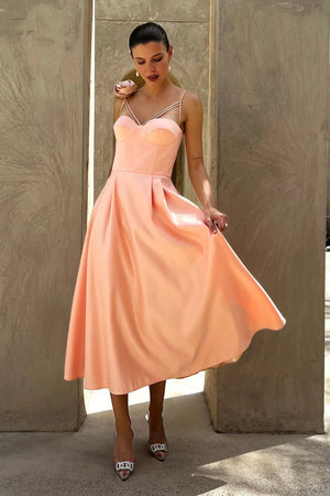 3D Flowers Shoulder Strap Formal Dress Maxi Dresses