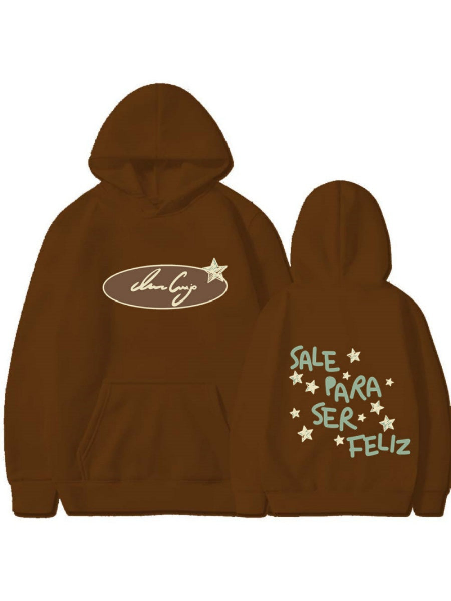 Bemalung geometrischer Muster, lockere Kapuzenpullover.