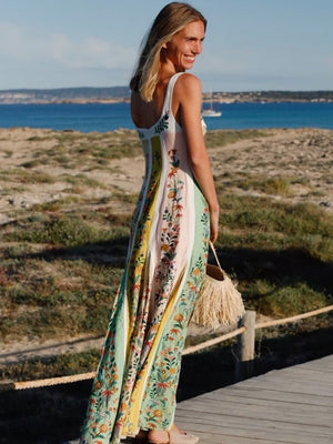 Floral Vacation Splicing Grace Parties Maxi Dresses