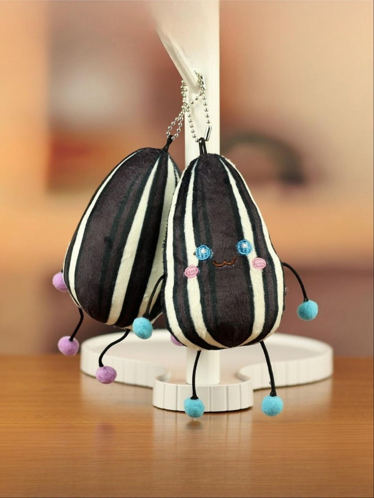 Porte-clés peluche tournesol