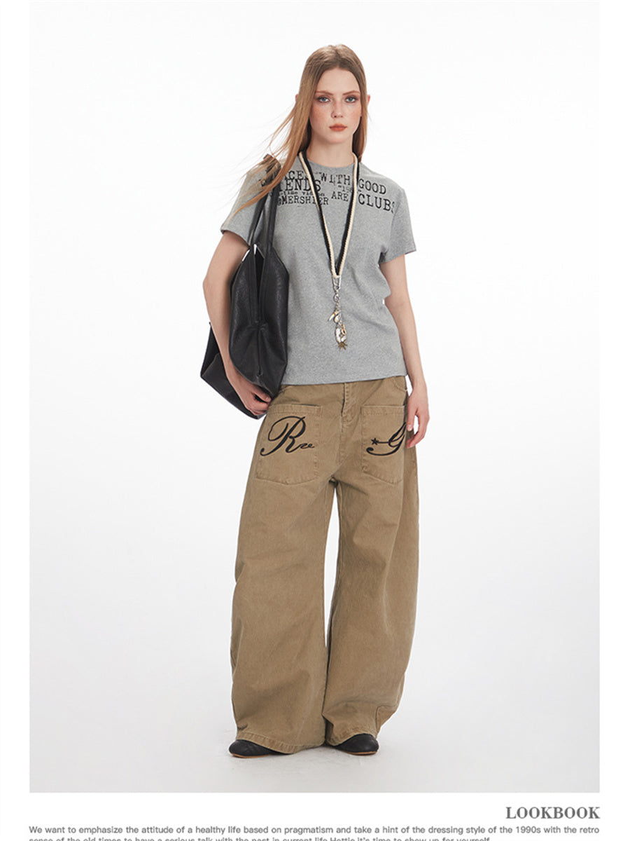 Liber Summer Women's Printed Letter T-shirts