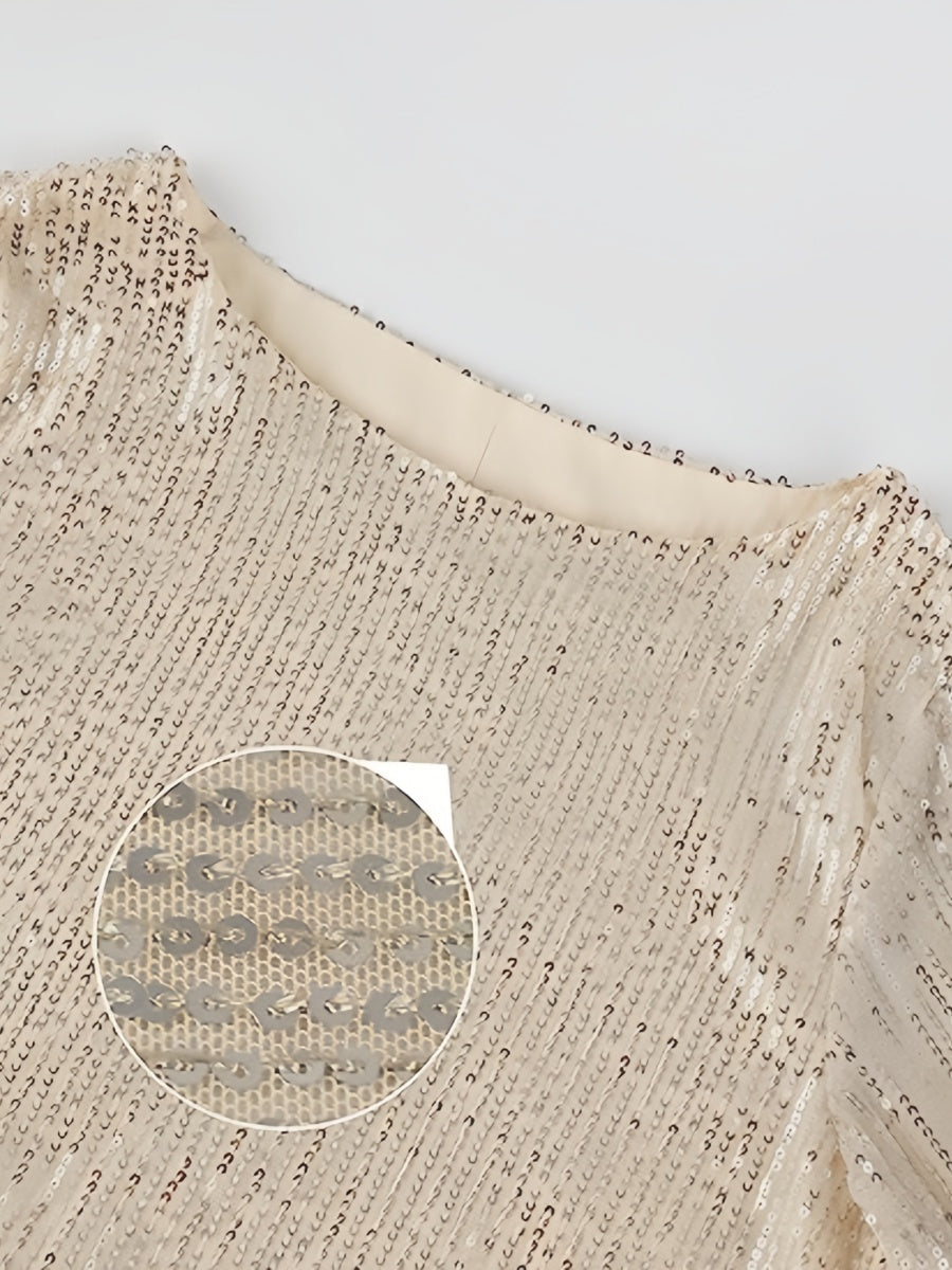 Basic Sequins Bandage Party Short Dress