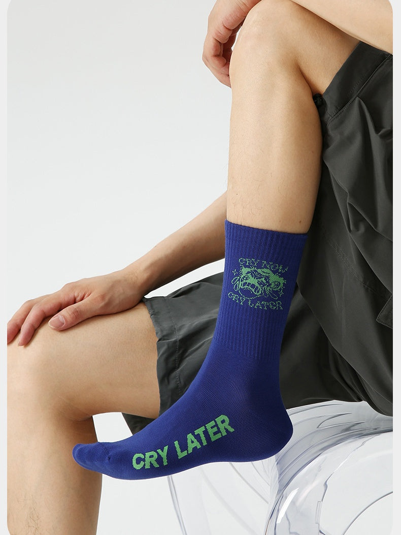 Tie-dye Moisture-wicking Breathable Crew 3-Pack Socks