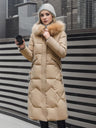 Thick Fur Collar Over-the-knee Mid-length Pocket Down Jacket