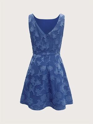 Jacquard Sundress Commuting Mini&Short Dresses