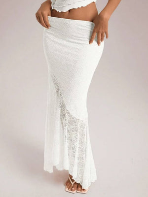 Liber Summer Women's Lace Solid Color 2-piece Sets