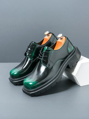 Trendy, Wide-toe, Platform, Lace-up Dress Shoes