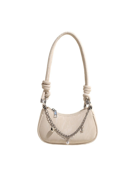 Heart-shaped Metal Chain Crossbody Bag