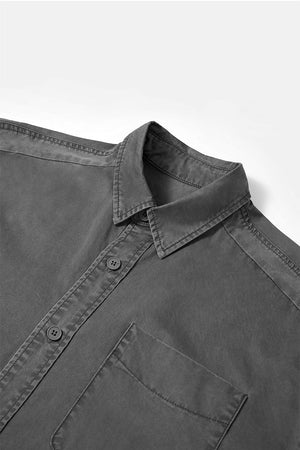 Liber Autumn Neutral wear Pocket decoration Solid Color Shirts