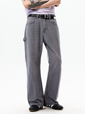 Retro Washed Loose-fit Straight-fit Cleanfit Jeans