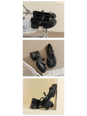 Liber Spring and Autumn Platform Bowknot Women's Mary Jane Shoes