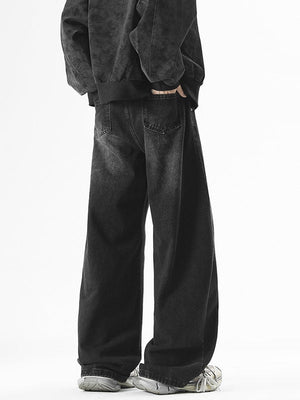 Retro Deconstruction Baggy Silhouette All-match Scimitar Jeans