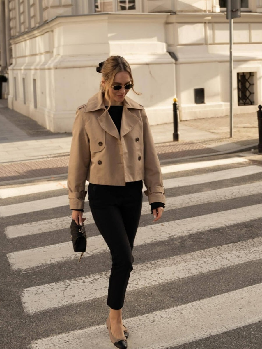 Buttons Short Trench Coats