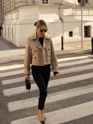 Buttons Short Trench Coats