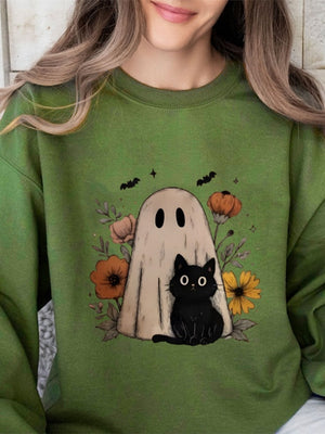 Halloween Pullover Printed Sweatshirt