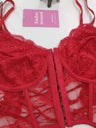 Lace See-through Backless Cross Straps Bra Irregular Tank Tops&Camis