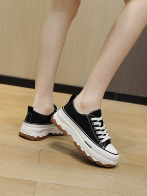 Women's Canvas Thick-soled Casual Sneakers