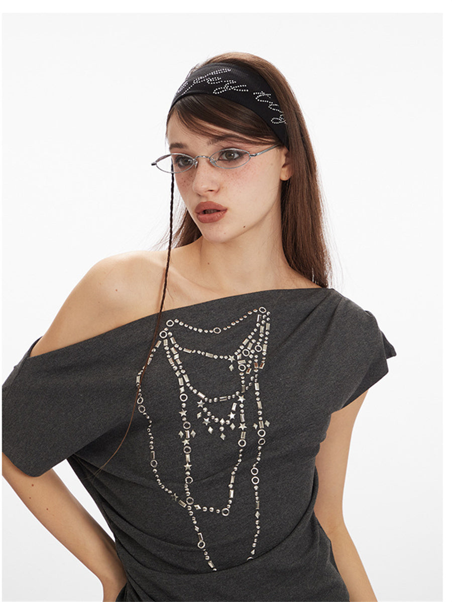 Liber Summer Women's Printed Chain T-shirts