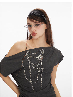 Liber Summer Women's Printed Chain T-shirts