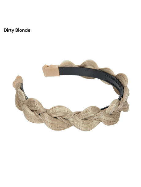 Braided Headband, Wide-brimmed Three-strand Sandwich Wig