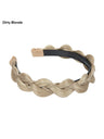 Braided Headband, Wide-brimmed Three-strand Sandwich Wig