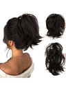 Short, Curled Ponytail Wig With Clip