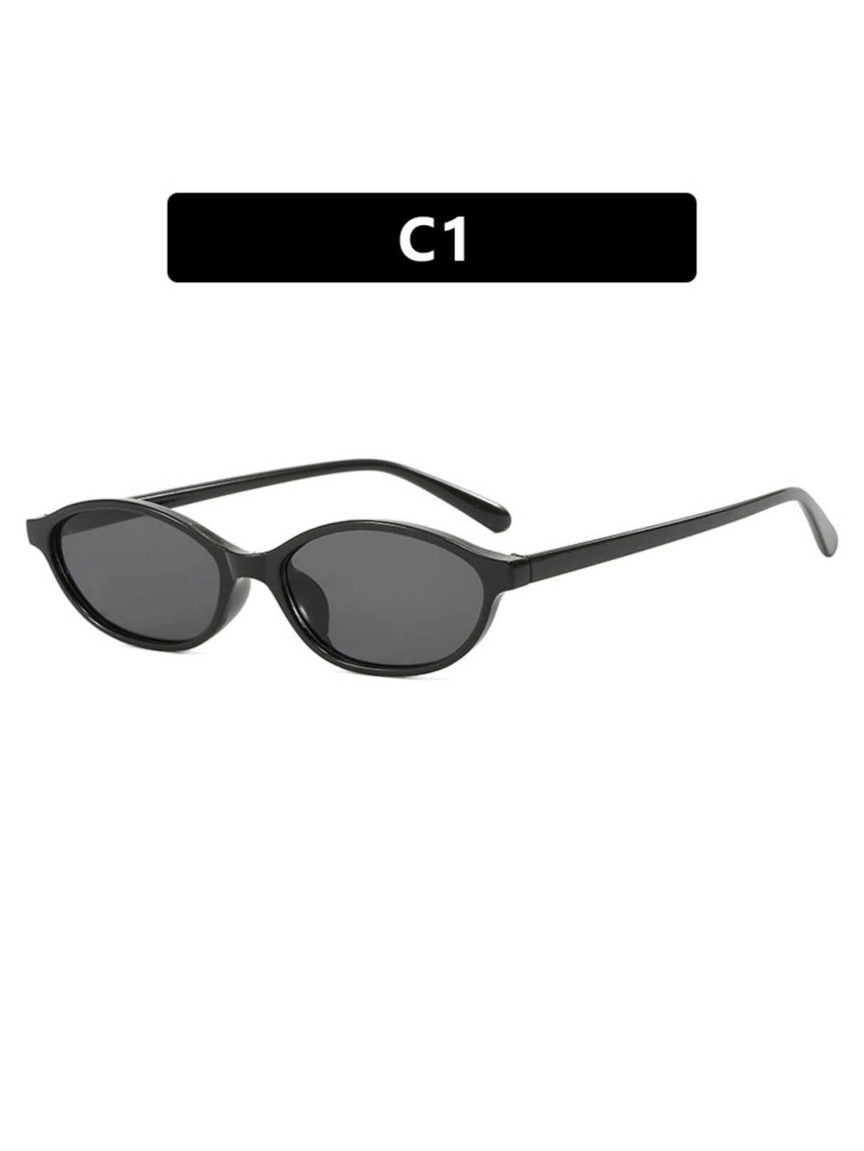 Oval-shaped Small-framed Sunglasses