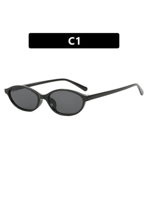 Oval-shaped Small-framed Sunglasses