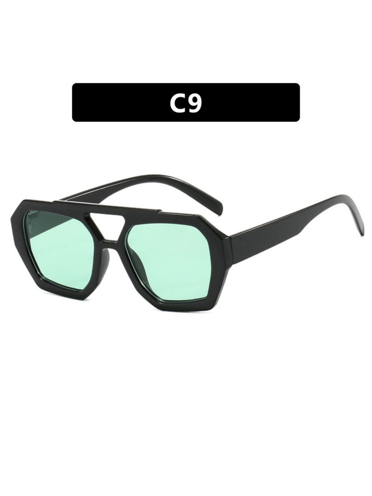 Double-bridge Irregular Leopard Print Sunglasses