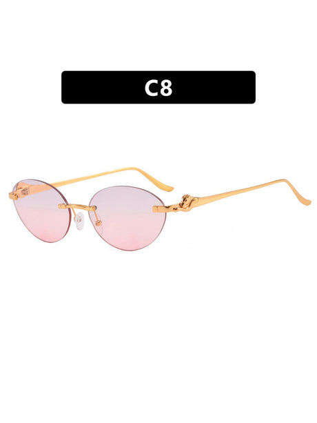 Frameless Oval Sunglasses